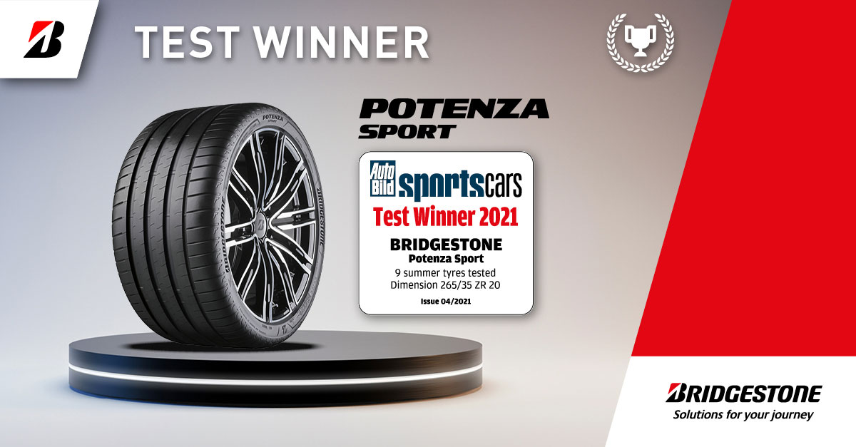 Il nuovo pneumatico sportivo di punta di Bridgestone si chiama Potenza Sport.